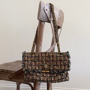 Kurt Geiger Large Kensington Multicolor Tweed Shoulder Bag